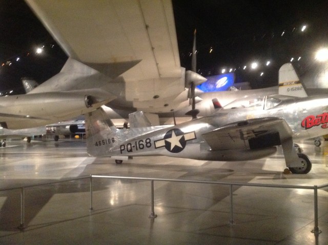 I love the number of other aircraft displayed under the wings of the B-36 Peacemaker. The ten engine bomber was said to have 