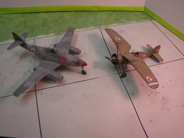 Two front line fighters of World War II.  One was in front line service at the very start of the war, one at the end.  But that diversity, and pace of development that makes the war endlessly fascinating.