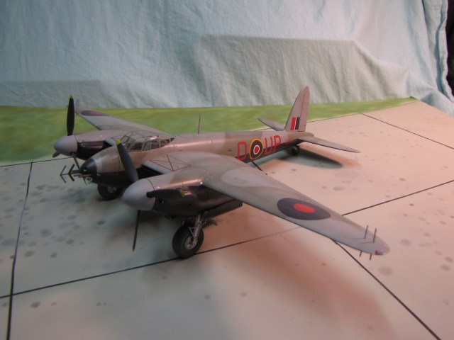 de Havilland Mosquito NF Mk VI.  "NF" means night fighter.  The similar "FB" (fighter-bomber) version did not have radar, and consequently was a few knots faster.