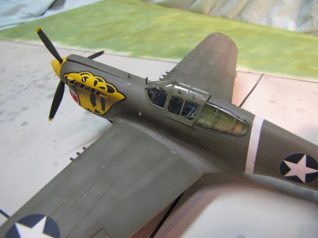 The P-40D had 4 x .50 machine guns. The British wanted more, so Curtiss switched to 3 x .50 in each wing. The Army Air Force called this version the P-40E.
