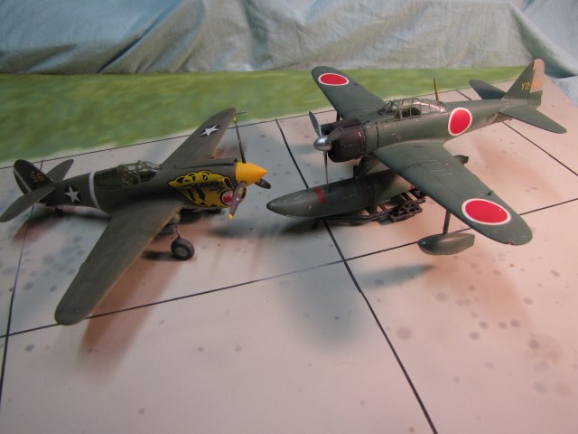 The 343rd Fighter Group often faced float Zeros.