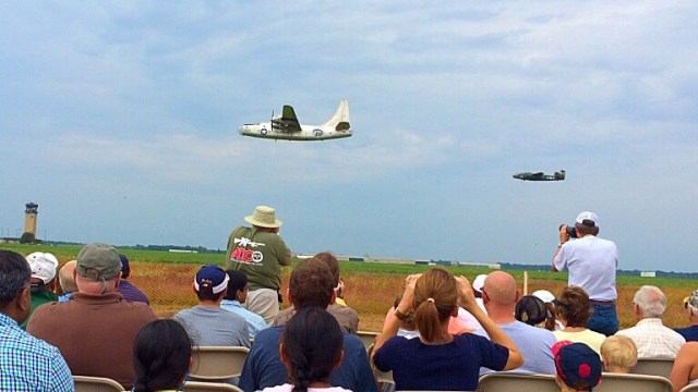 Consolidated PB4Y-2 Privateer. This flew for many years as a fire fighter. It hasn't been restored to actual wartime configuration yet.