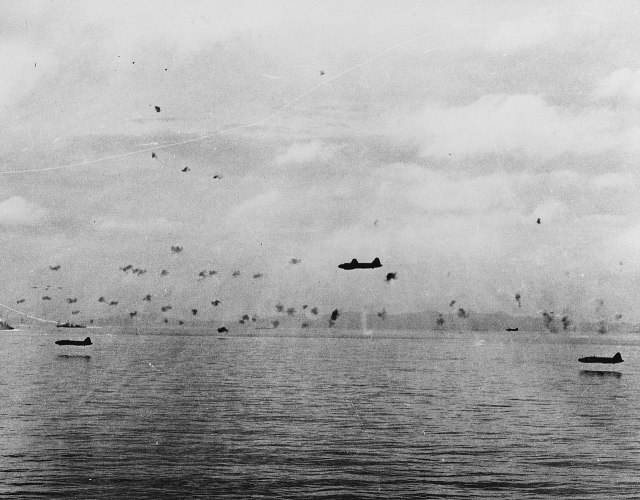 1280px-Mitsubishi_G4M1_bombers_attack_the_invasion_force_between_Guadalcanal_and_Tulagi_on_8_August_1942_(80-G-17066)